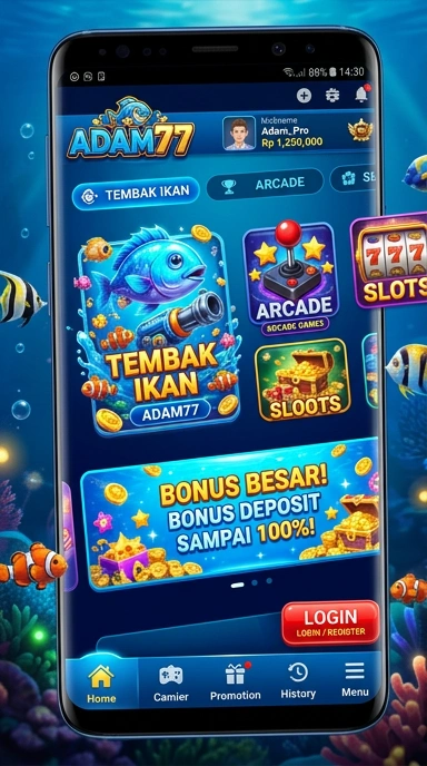 adam77 — layar beranda